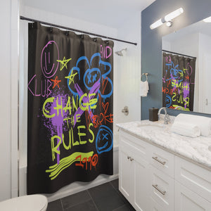 Urban Graphiti Change The Broken Rules Shower Curtains