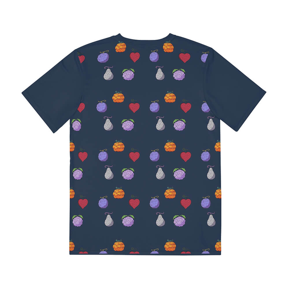 Devil Fruits All Over Brushed Pattern T-Shirt