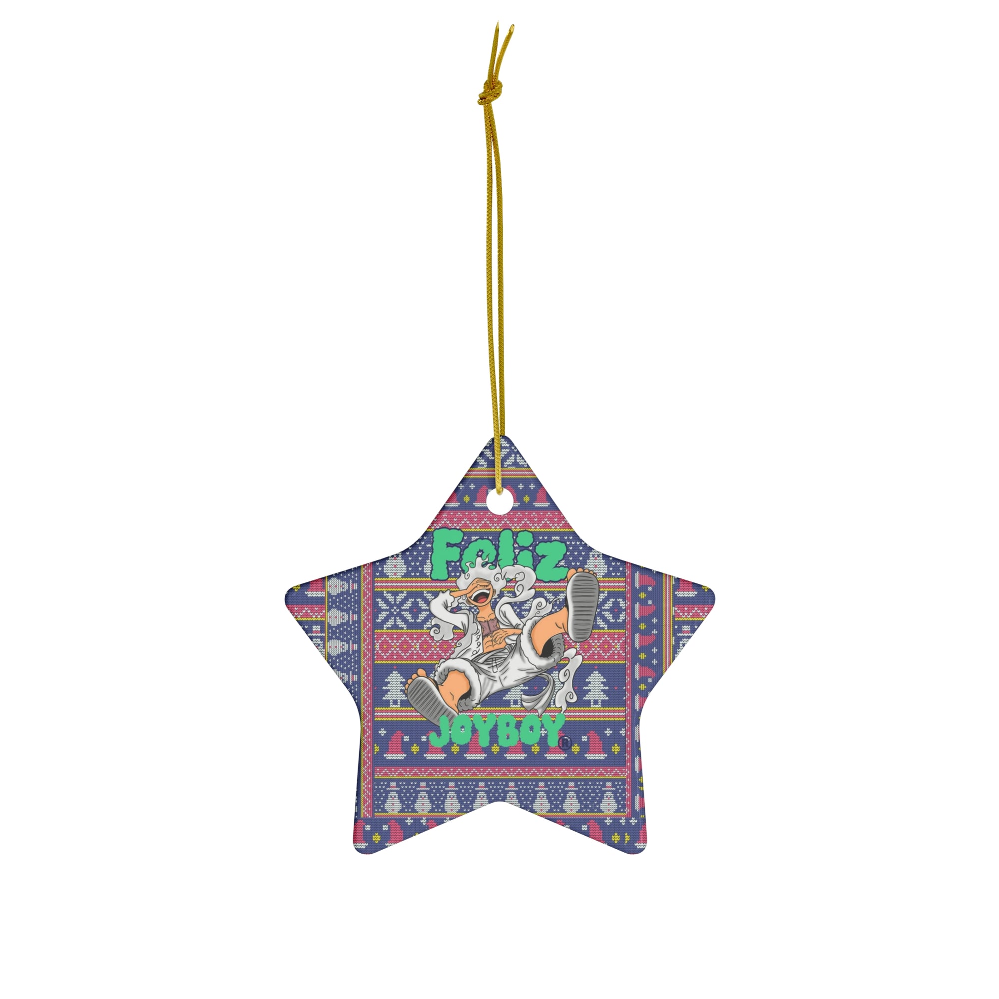 Feliz Joy Boy Ceramic Ornament