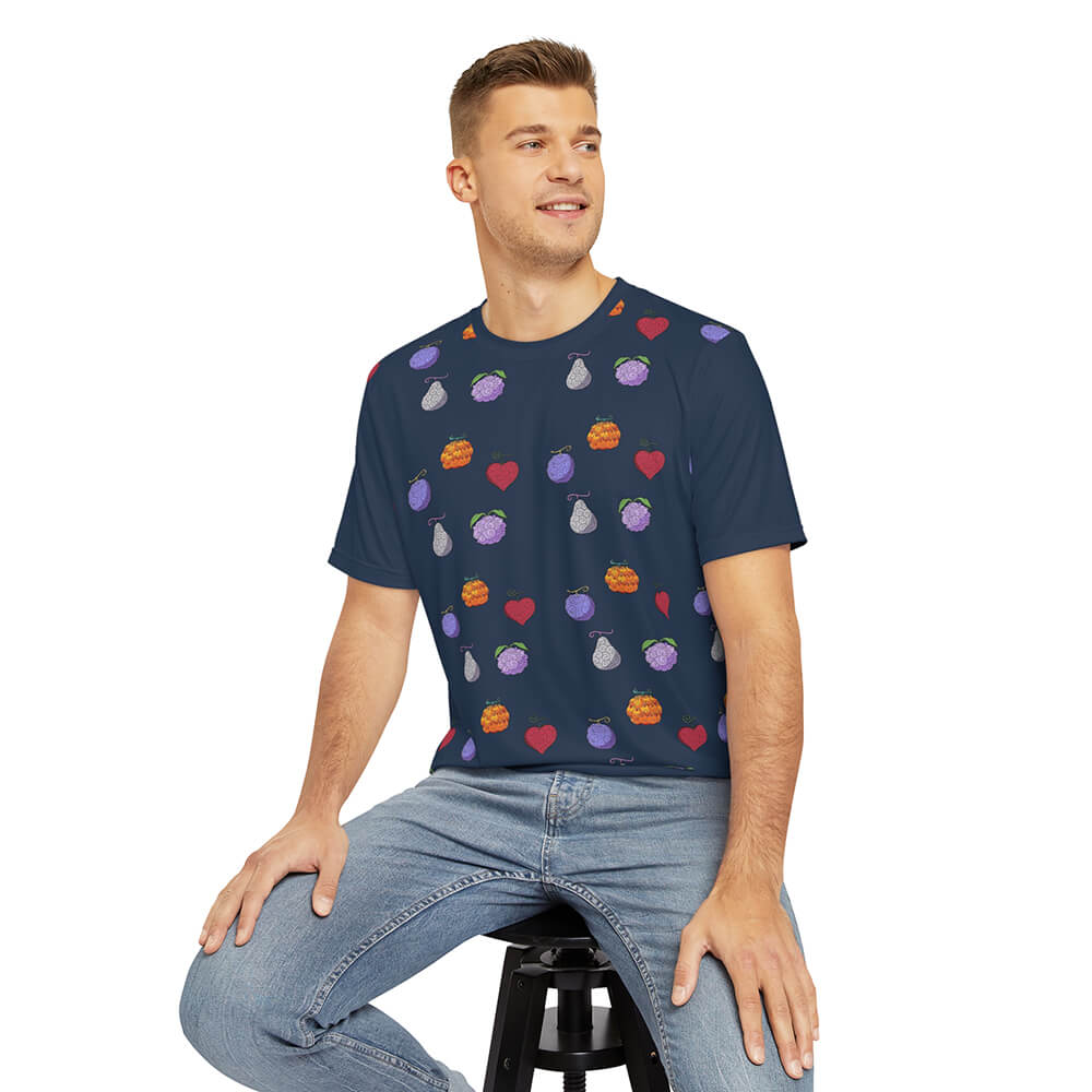 Devil Fruits All Over Brushed Pattern T-Shirt