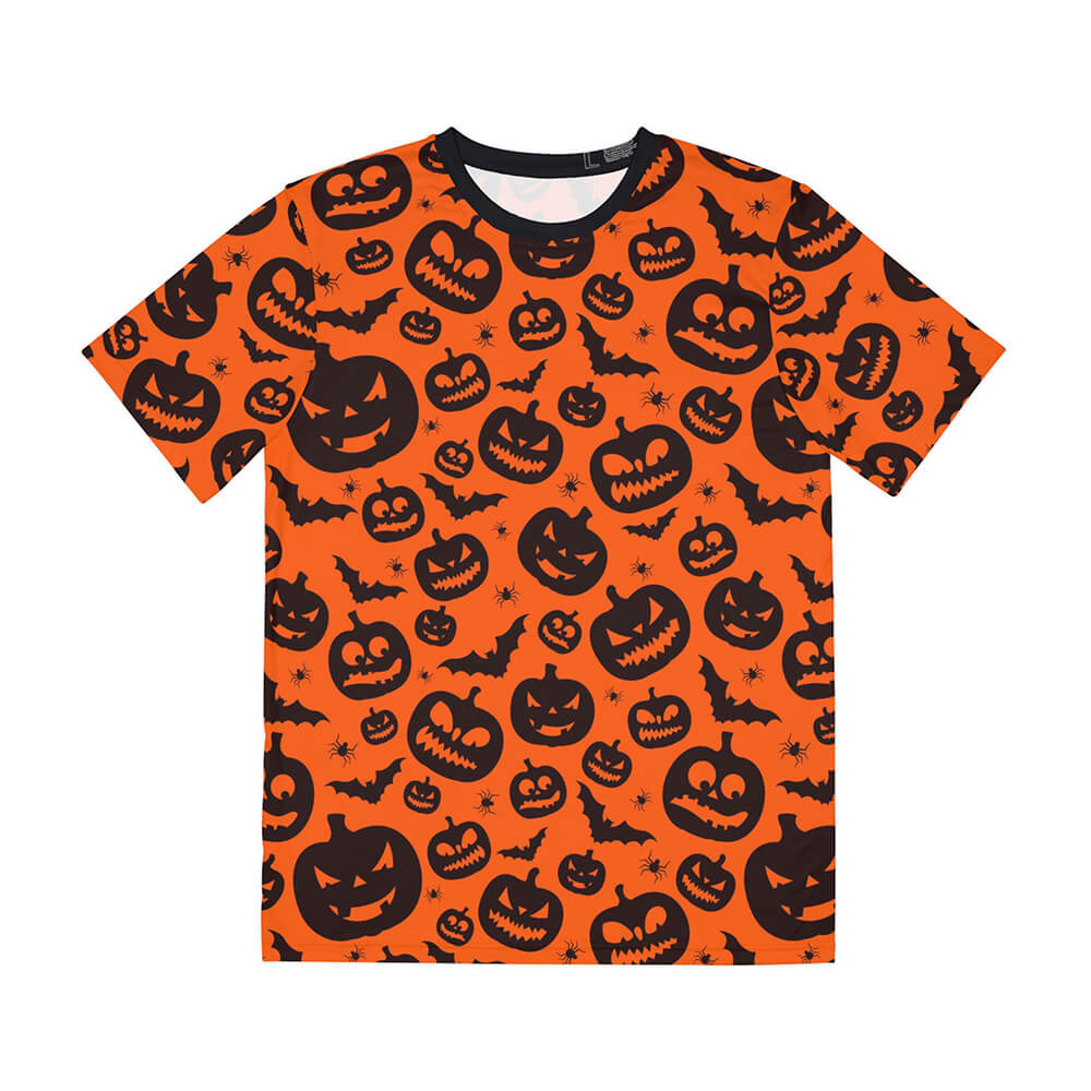 Halloween Pumpkins All Over Brushed T-Shirt