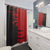 Red and Black Brush Stroke Shower Curtains