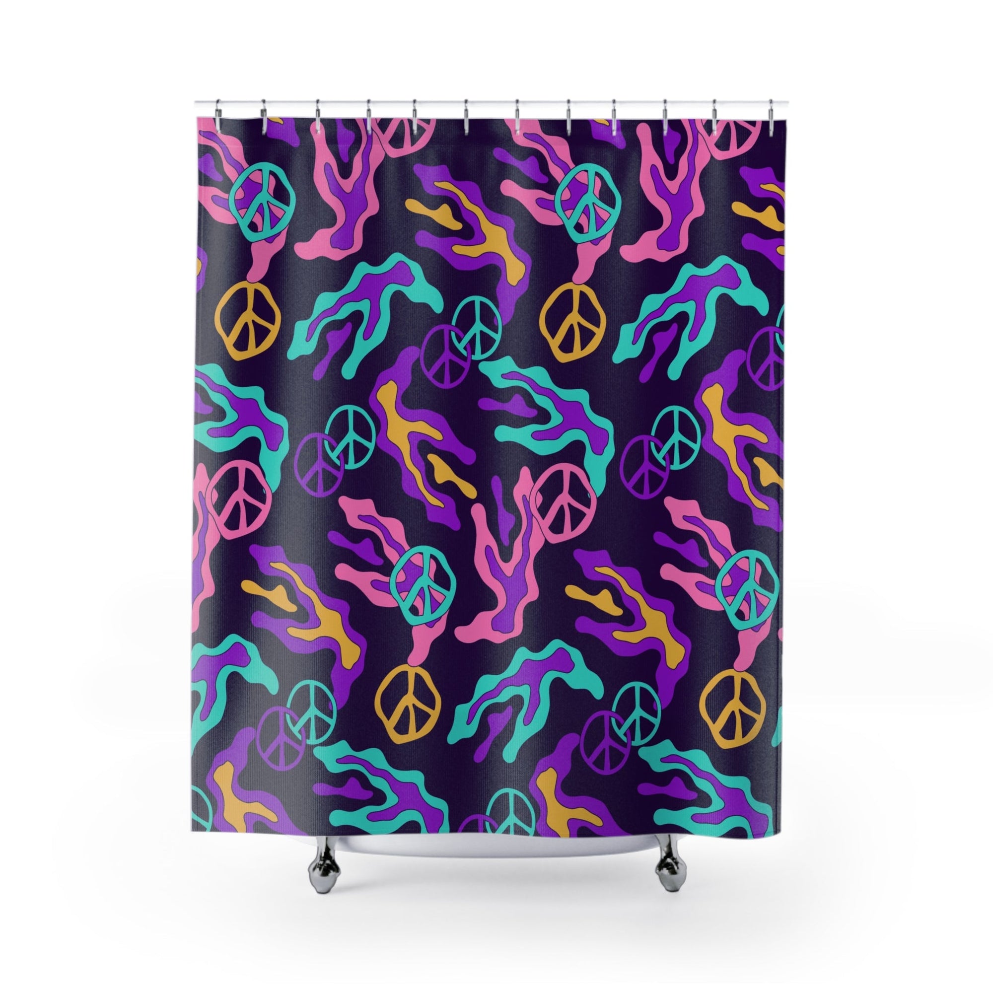 Psychedelic Abstract Art Shower Curtains