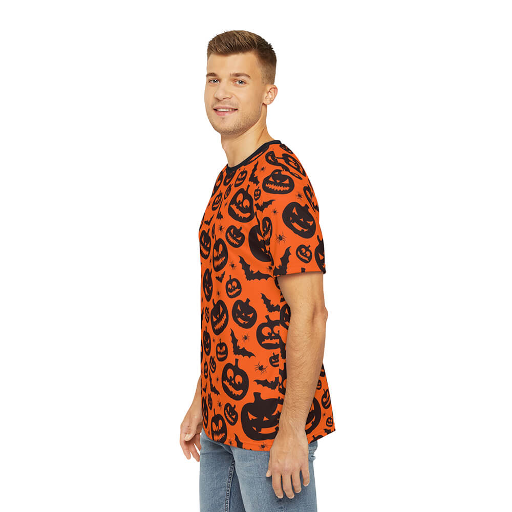 Halloween Pumpkins All Over Brushed T-Shirt