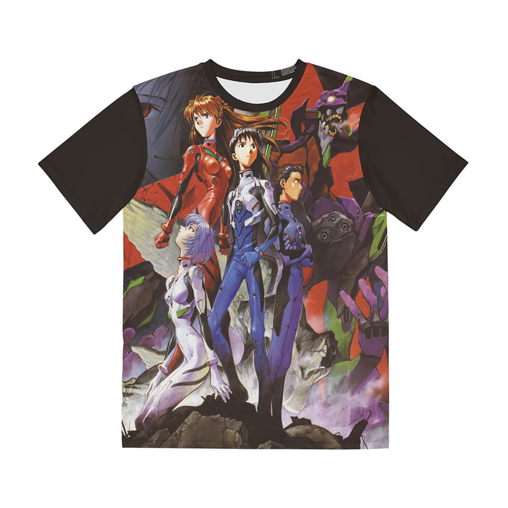 Evangelion Retro Poster Style Rei Asuka T-Shirt