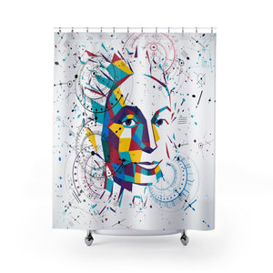 Psychedelic Lowface Art Shower Curtains