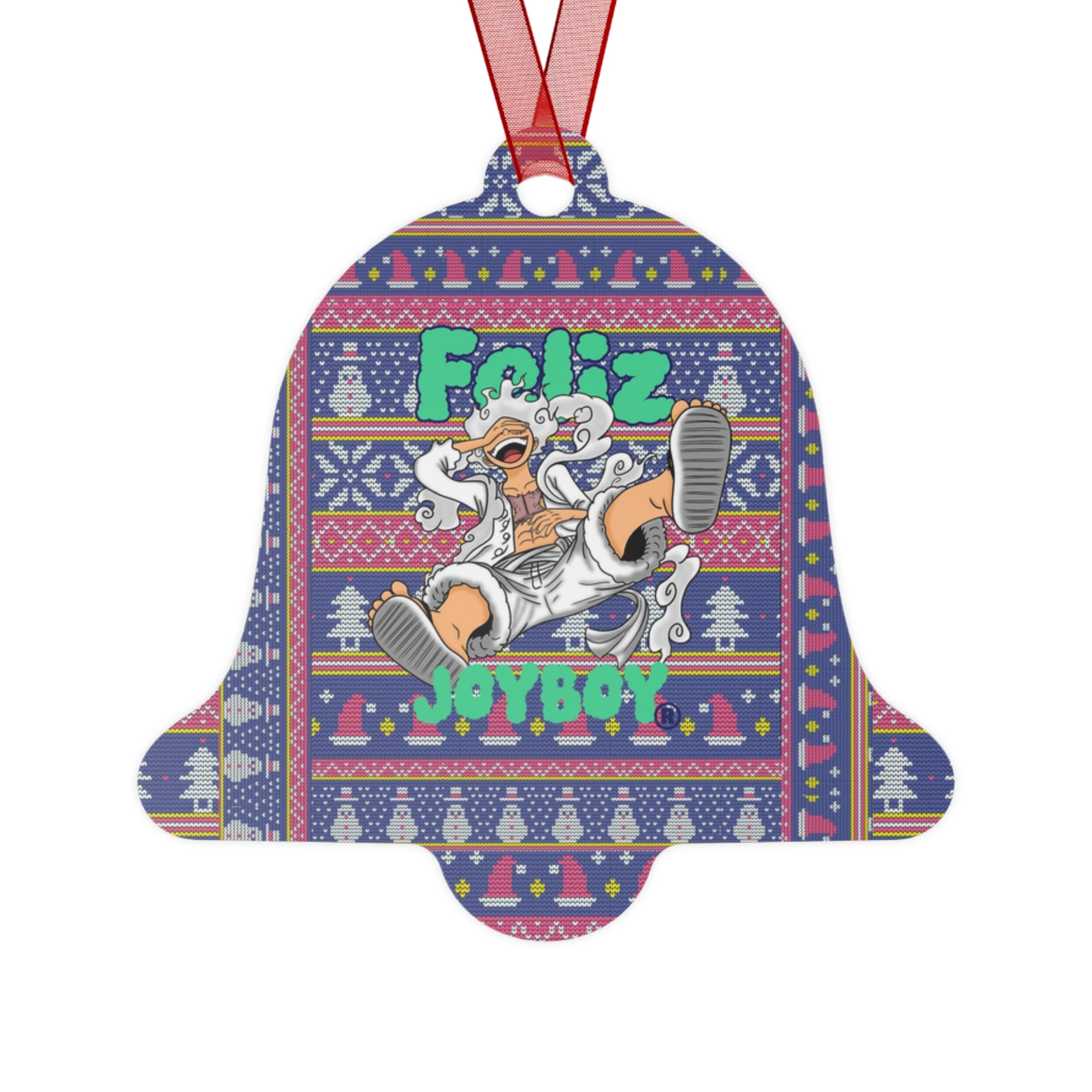 Feliz Joy Boy Metal Ornaments