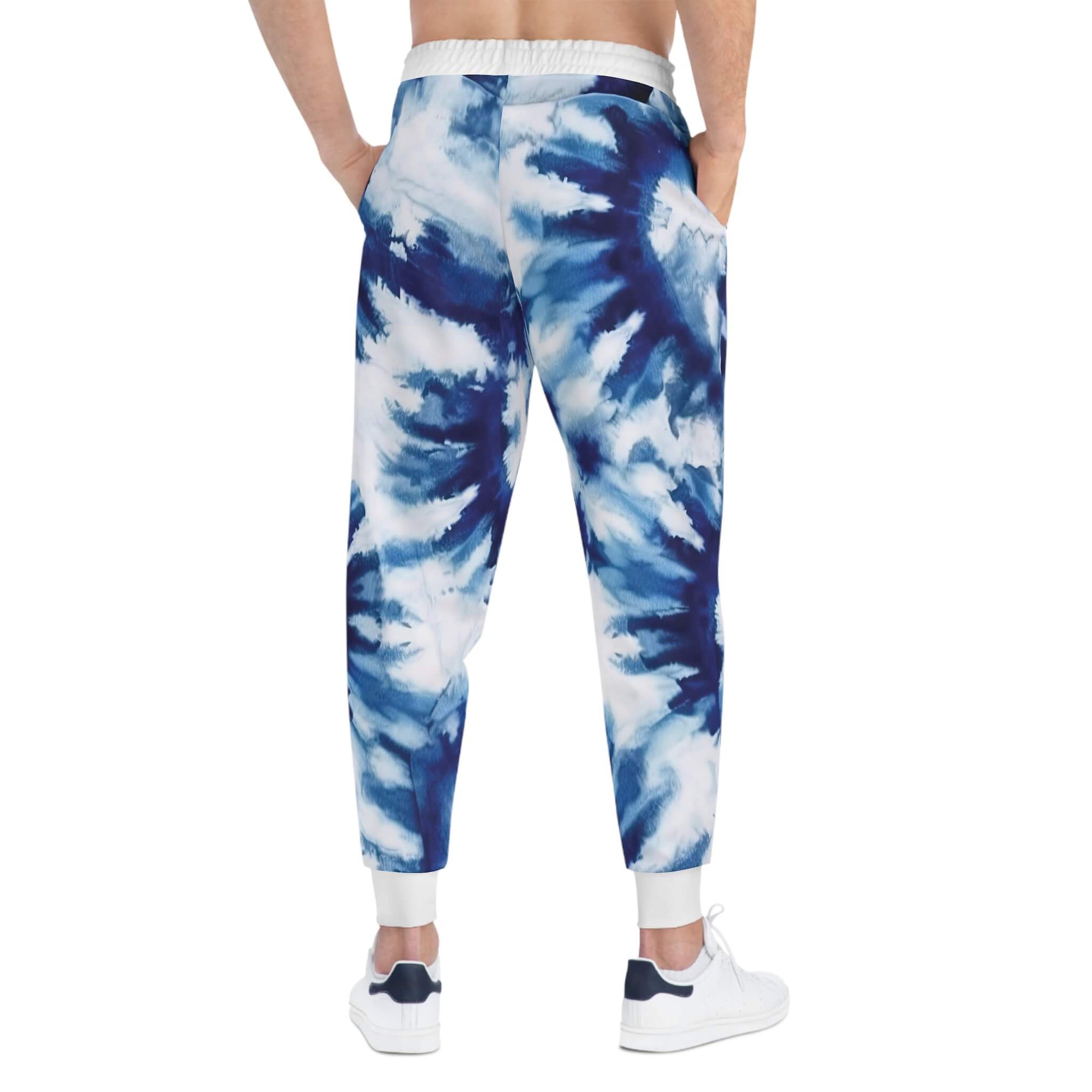 Tie-Dye Blue Color Splatter Sweatpants Joggers