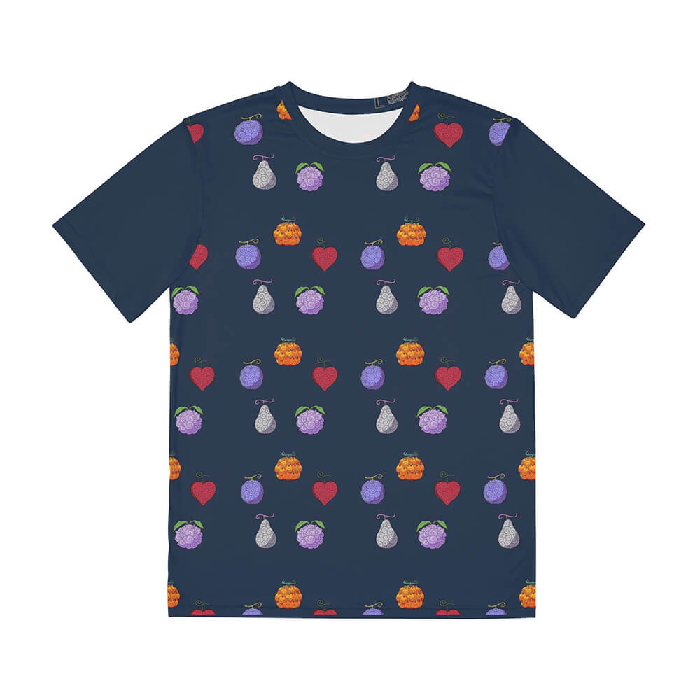 Devil Fruits All Over Brushed Pattern T-Shirt