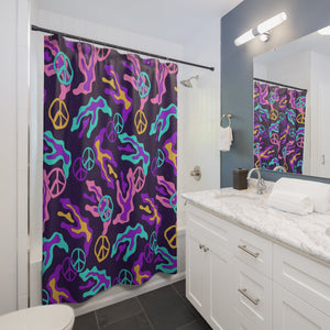 Psychedelic Abstract Art Shower Curtains