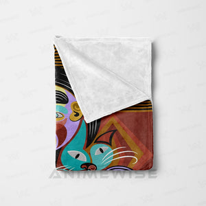 Abstract Cubism Art Blanket