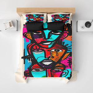 Abstract Expressionist Art Quilt Bedding