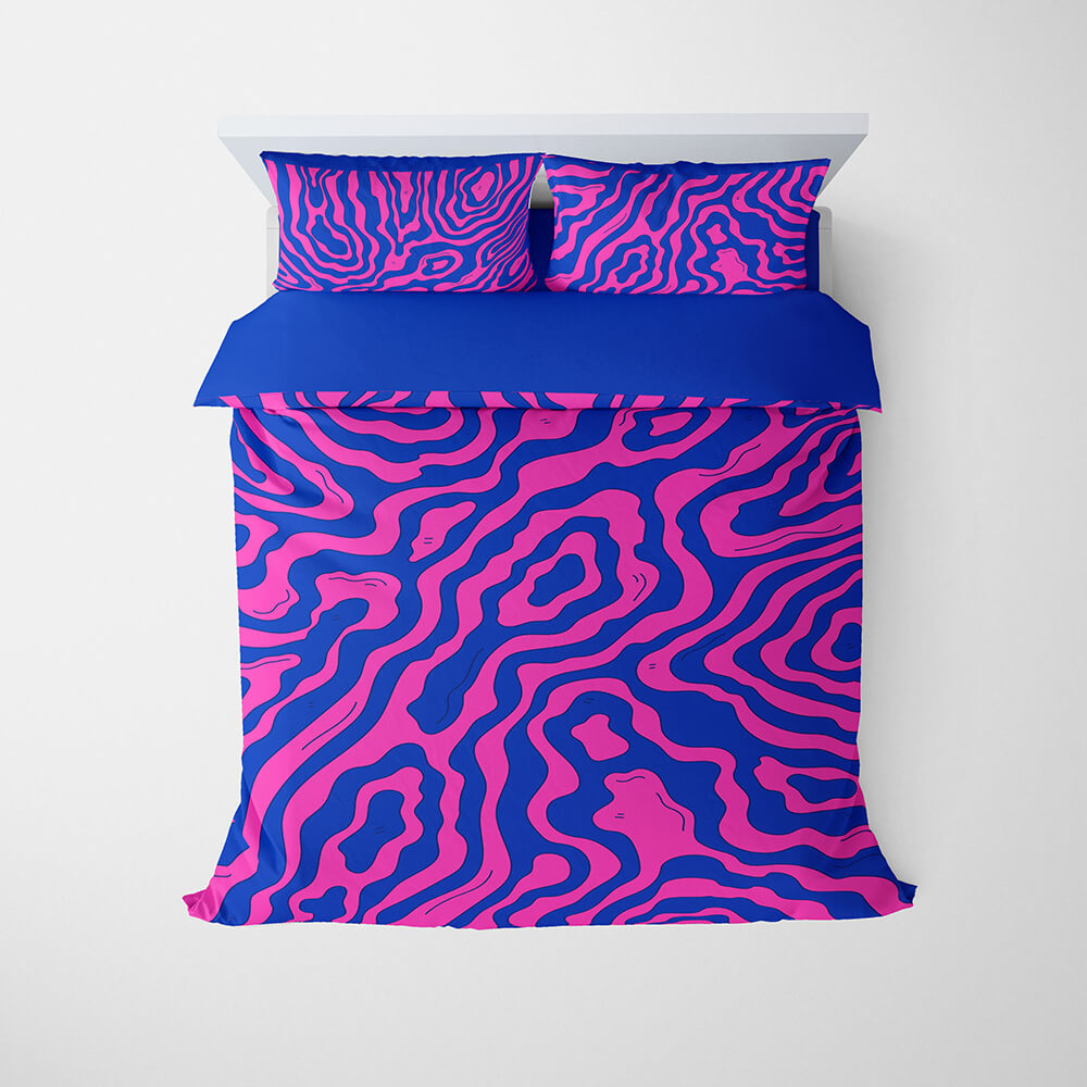 Abstract Groovy Pattern Comforter Bedding