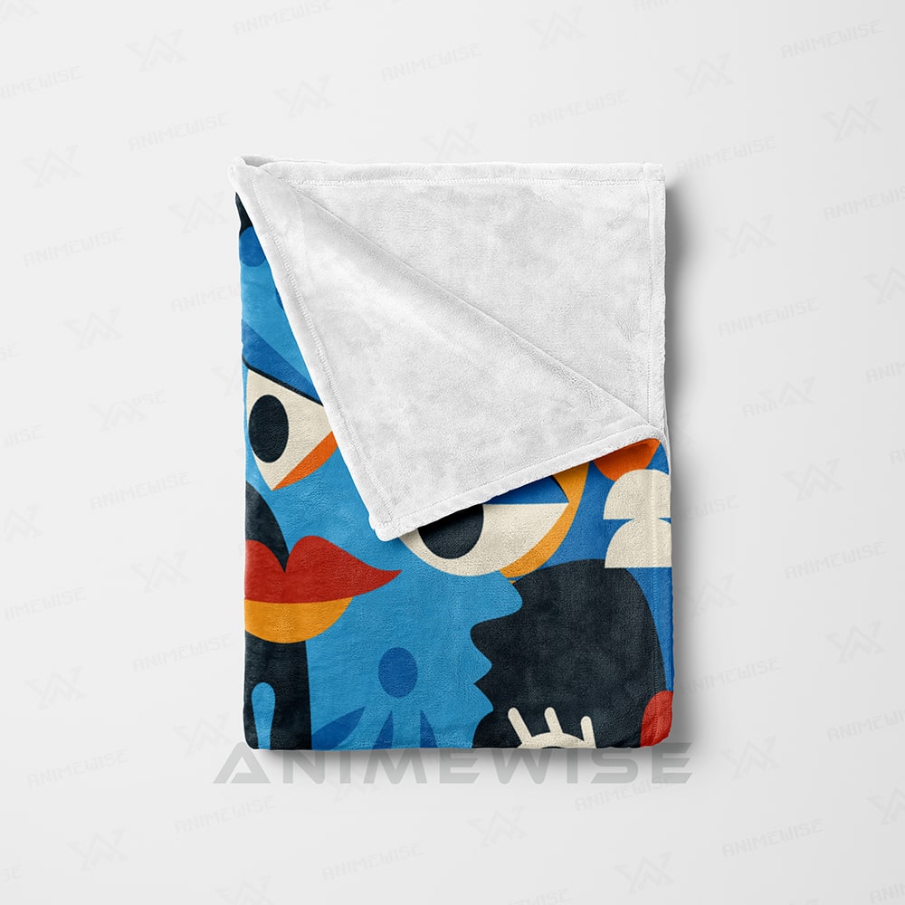 Abstracted Faces Art Blanket