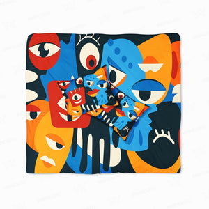 Abstracted Faces Art Duvet Cover Bedding