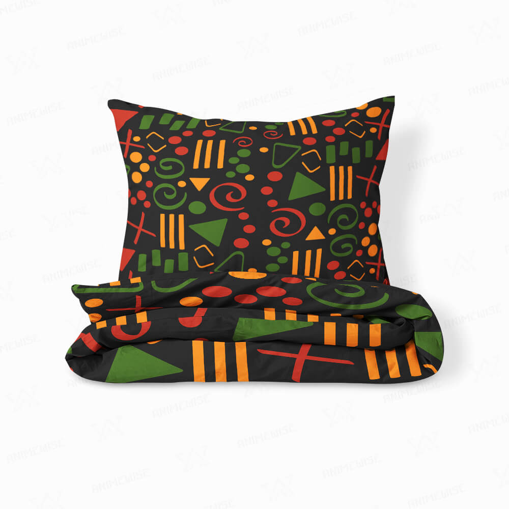 African Abstract Pattern Black Culture Comforter Set Bedding