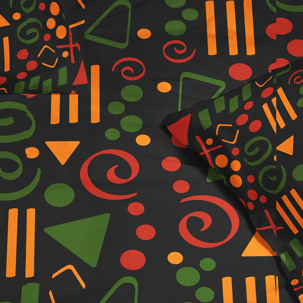 African Abstract Pattern Black Culture Duvet Cover Bedding