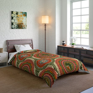 African Art Pattern Map Comforter Set Bedding