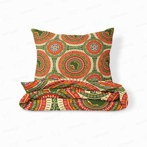 African Art Pattern Map Comforter Set Bedding