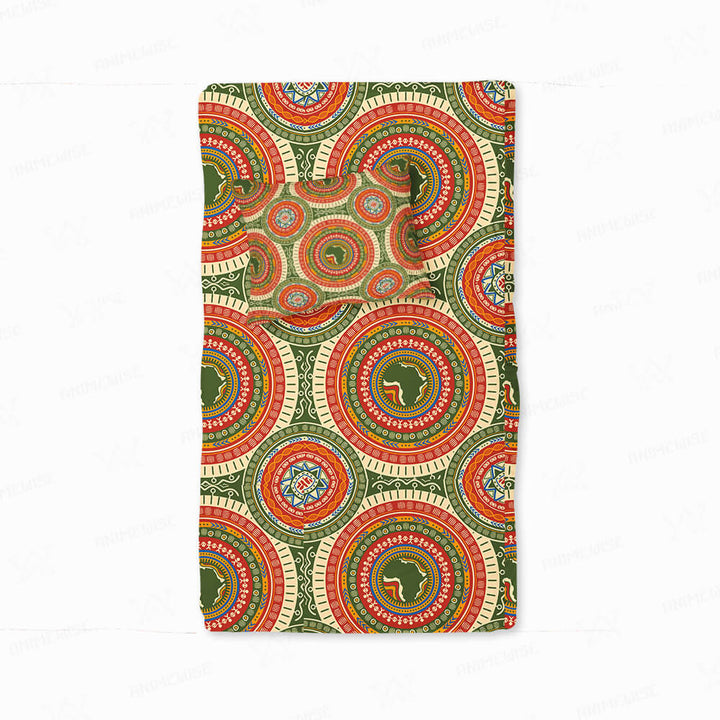 African Art Pattern Map Duvet Cover Bedding