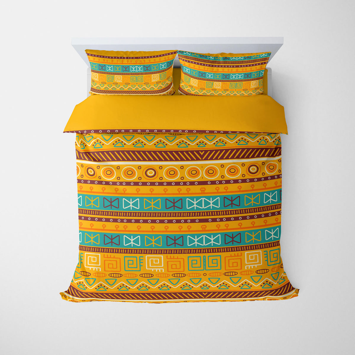 African Art Tiles Pattern Comforter Set Bedding