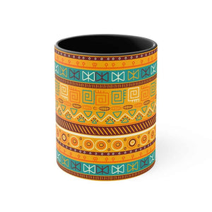 African Art Tiles Pattern Accent Coffee Mug