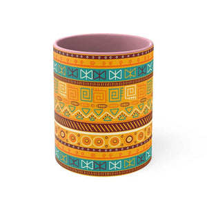 African Art Tiles Pattern Accent Coffee Mug