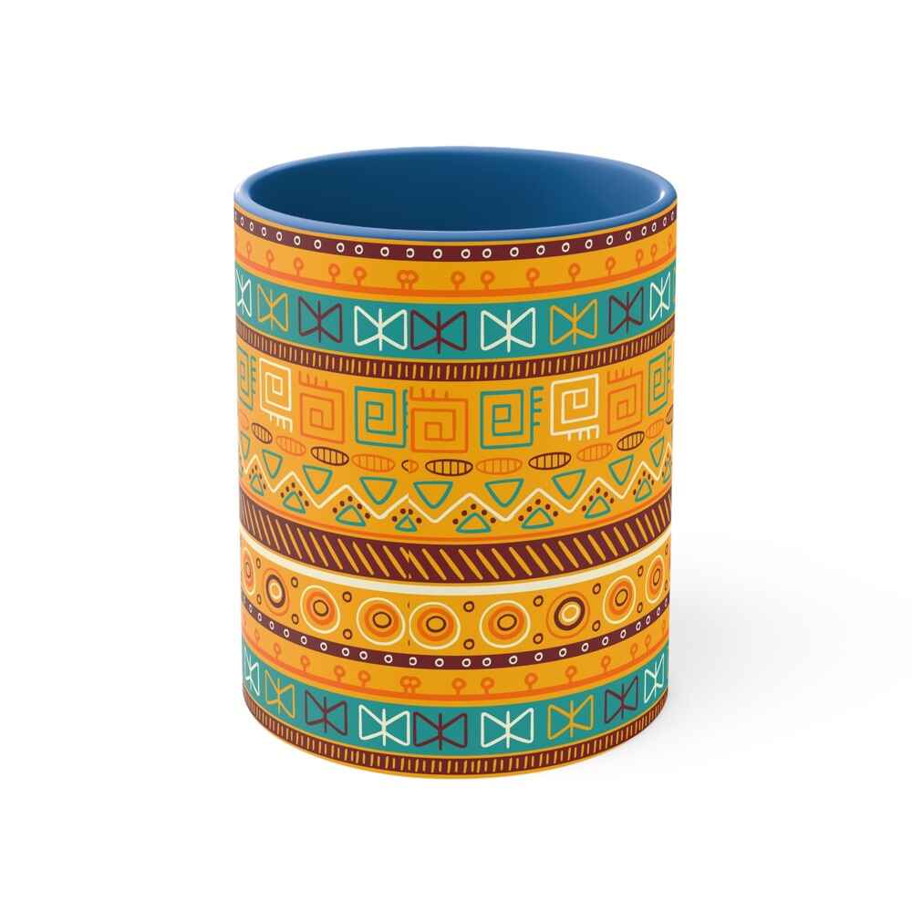 African Art Tiles Pattern Accent Coffee Mug