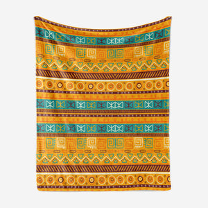 African Art Tiles Pattern Blanket