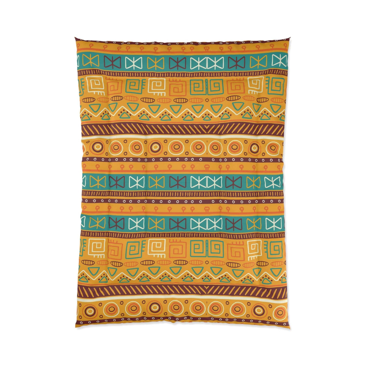 African Art Tiles Pattern Comforter Set Bedding
