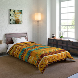 African Art Tiles Pattern Comforter Set Bedding