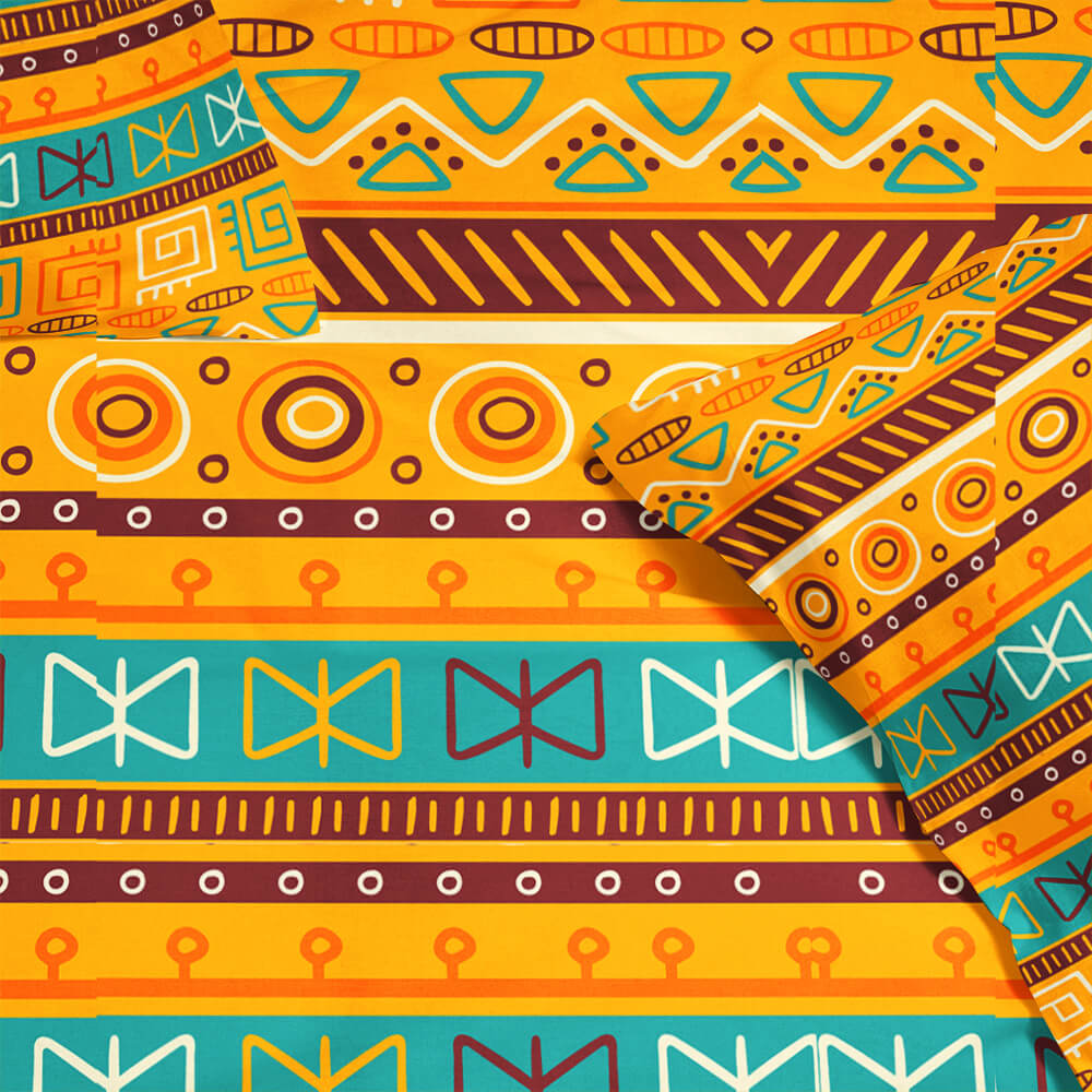 African Art Tiles Pattern Duvet Cover Bedding