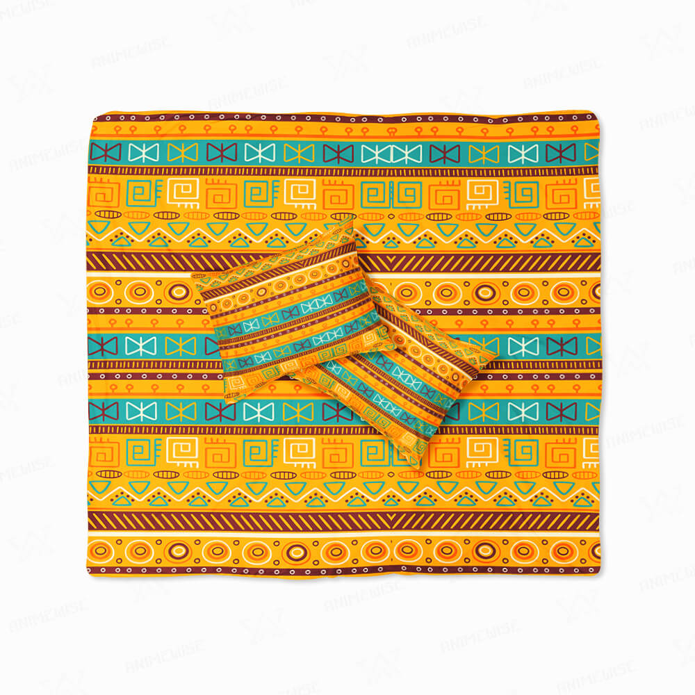 African Art Tiles Pattern Duvet Cover Bedding