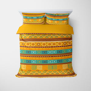 African Art Tiles Pattern Comforter Set Bedding