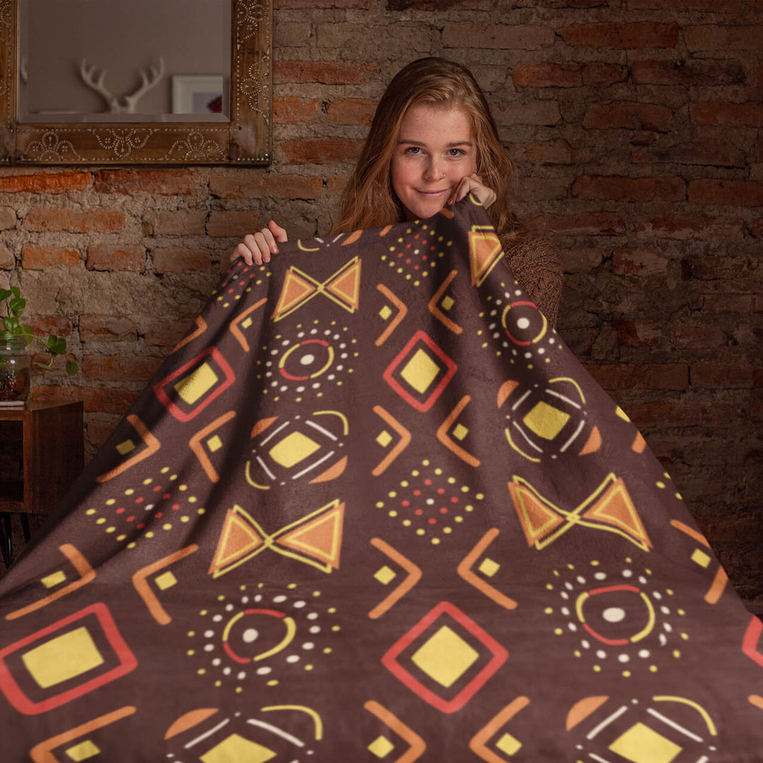 African Black Heritage Pattern Blanket