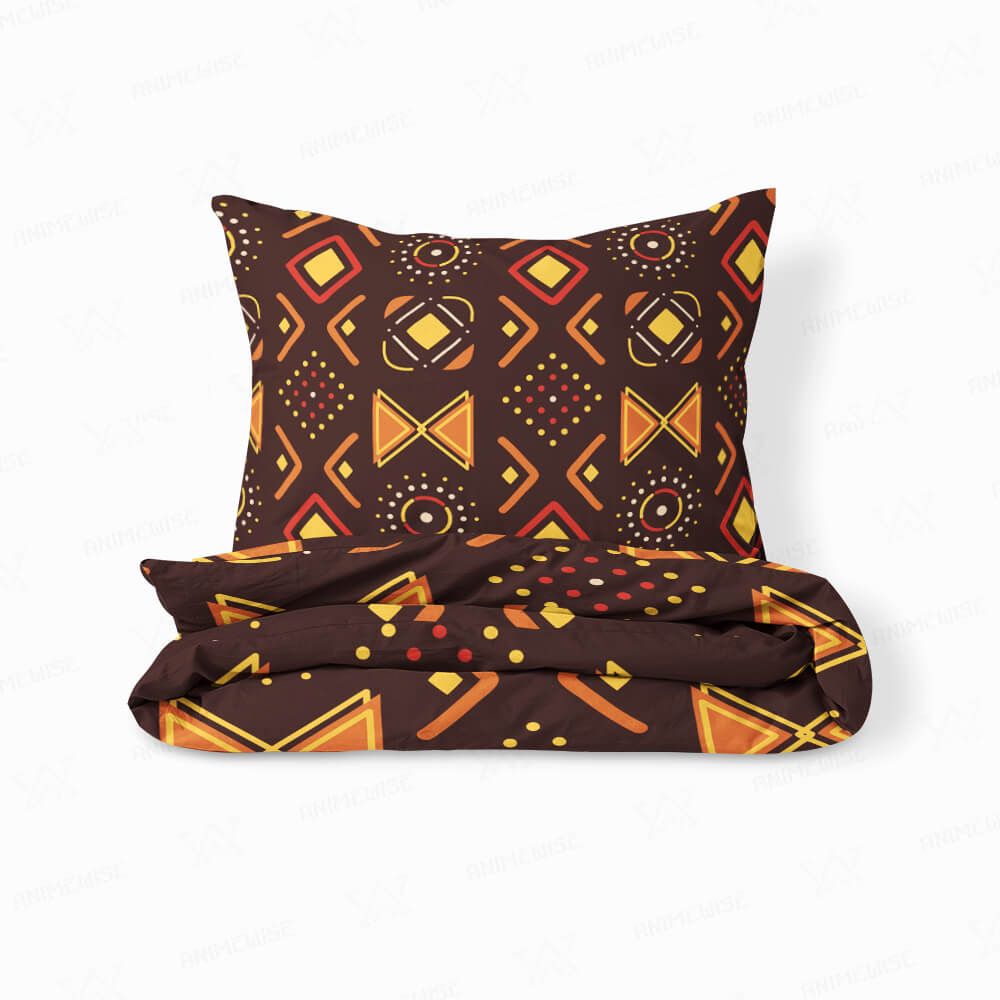 African Black Heritage Pattern Comforter Set Bedding