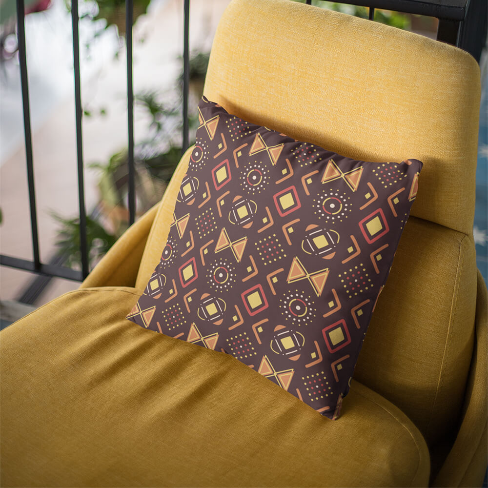 African Black Heritage Pattern Throw Pillow