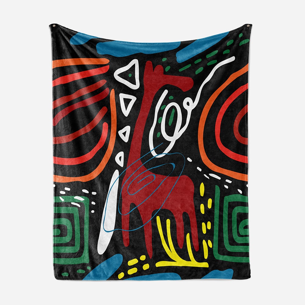 African Ethnic Graphic Art Blanket