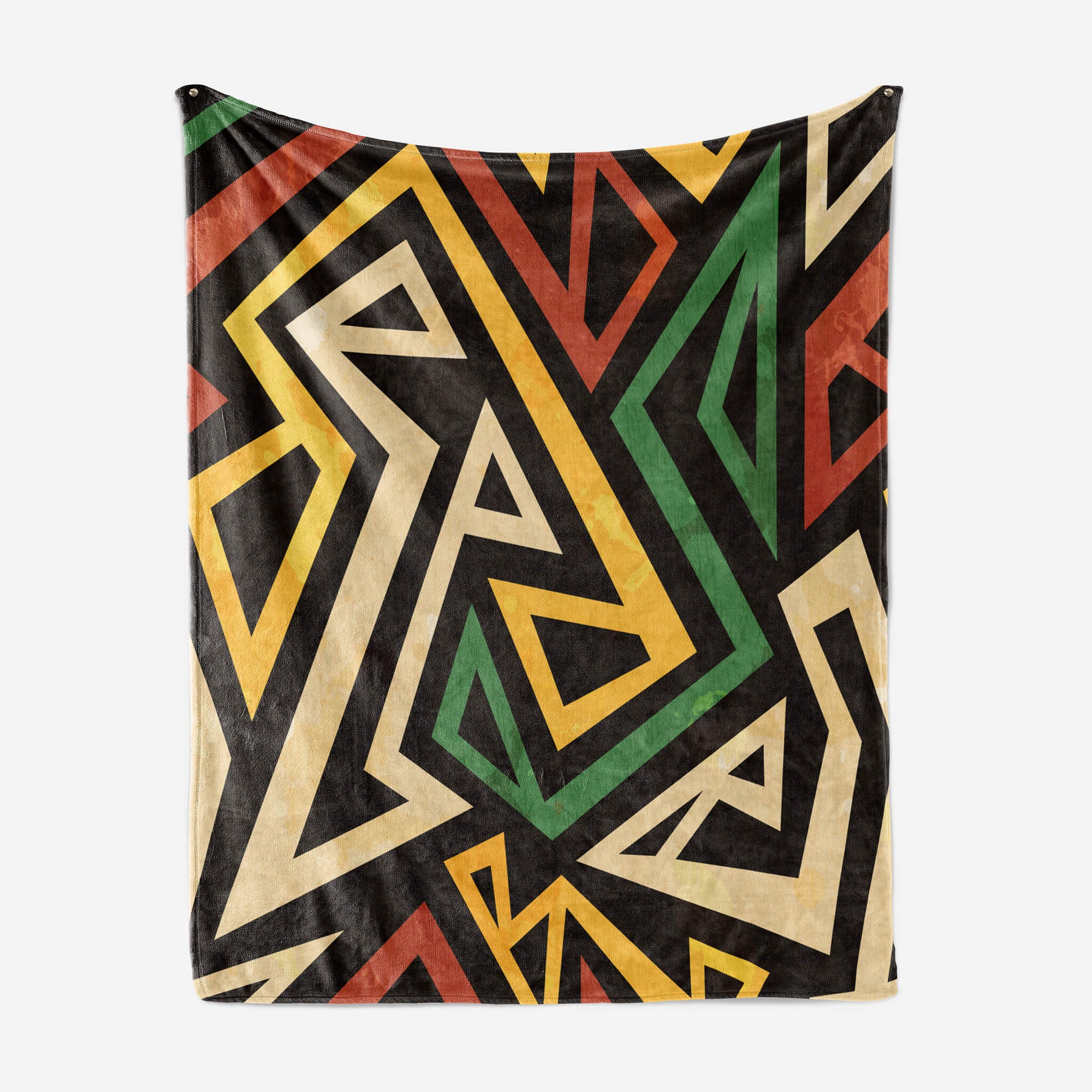 African Geometric Abstract Art Blanket