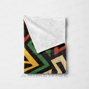 African Geometric Abstract Art Blanket