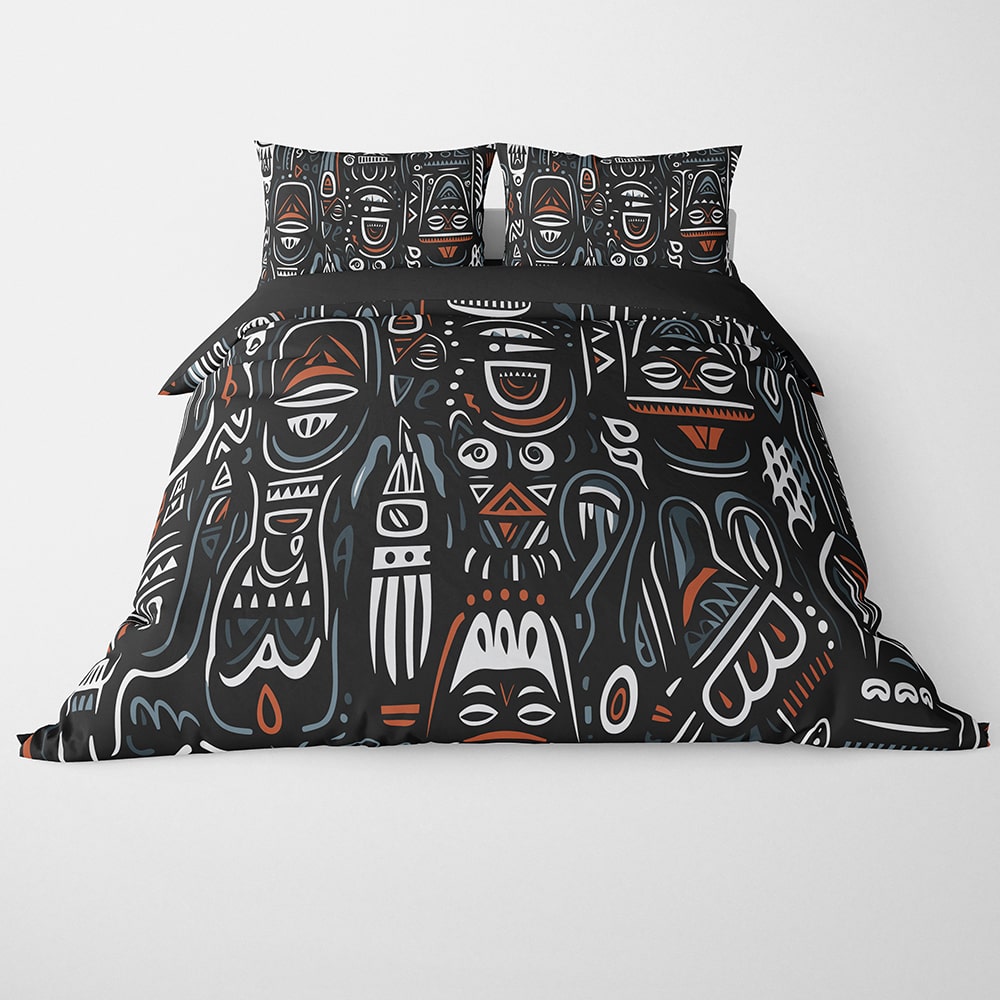 African Ivorian Ethnic Pattern Duvet Cover Bedding