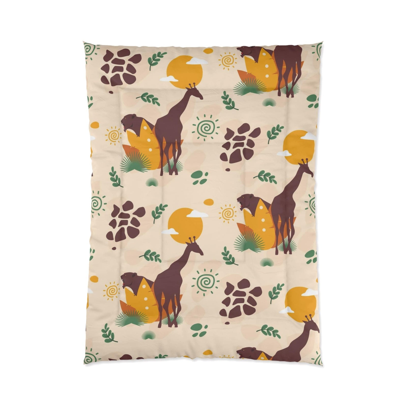 African Jungle Pattern Comforter Set Bedding