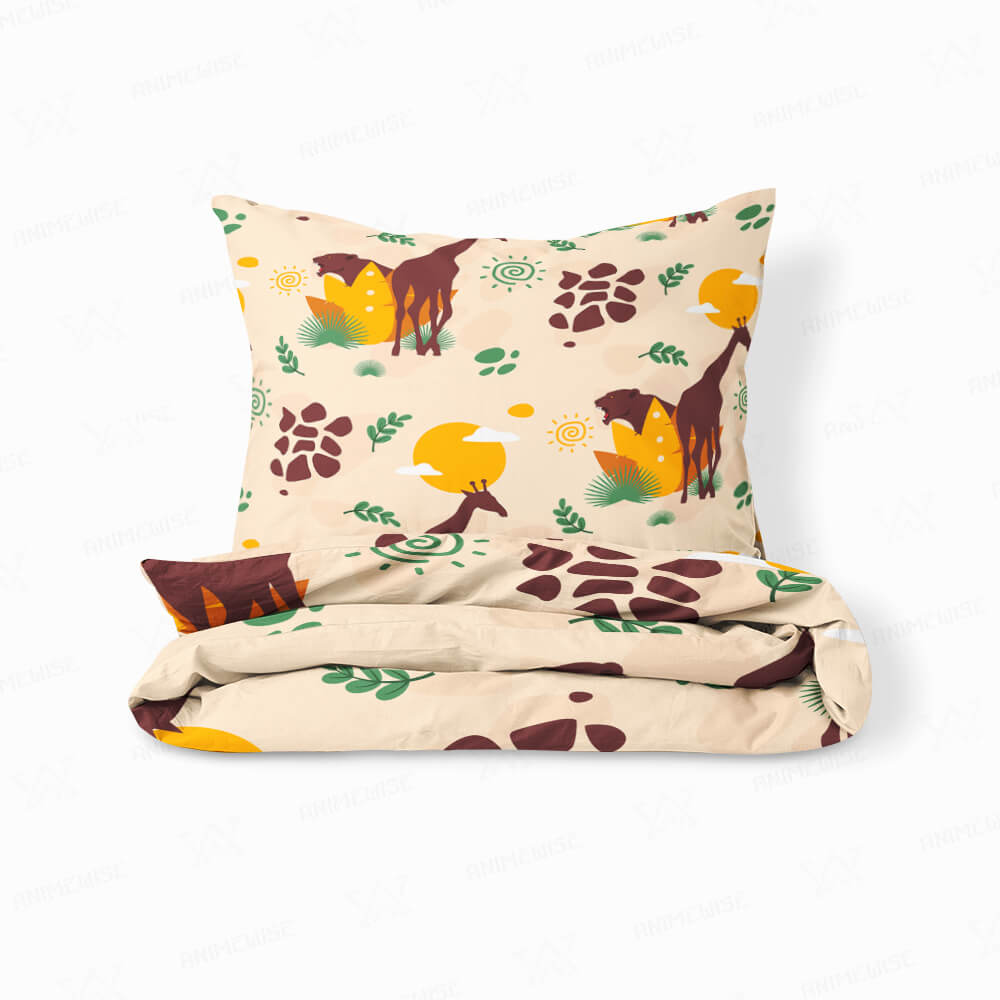 African Jungle Pattern Comforter Set Bedding