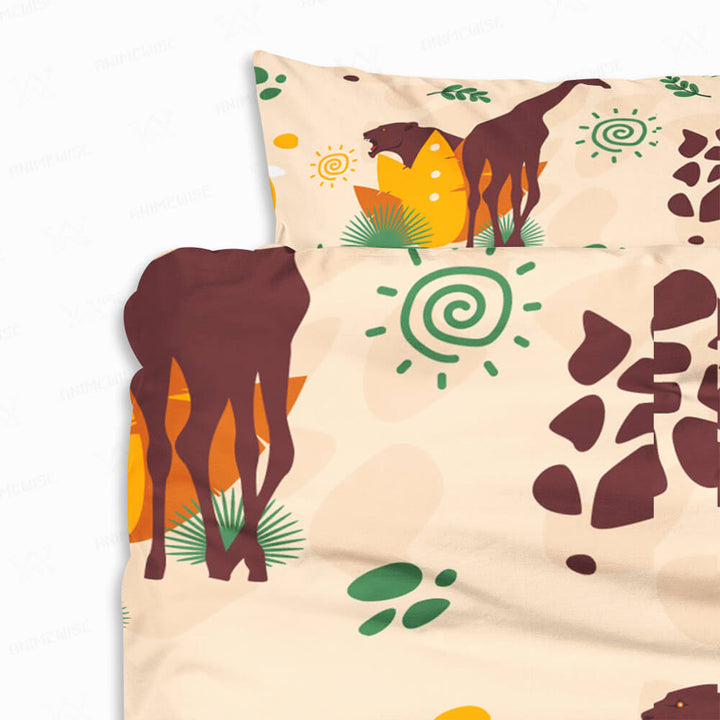 African Jungle Pattern Comforter Set Bedding