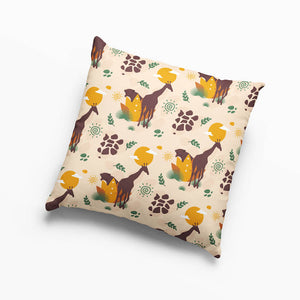 African Jungle Pattern Throw Pillow