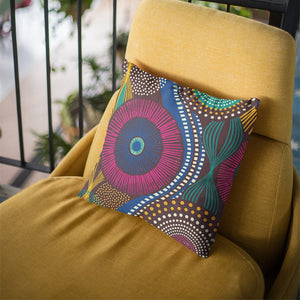 African Tribal Ornamental Pattern Throw Pillow