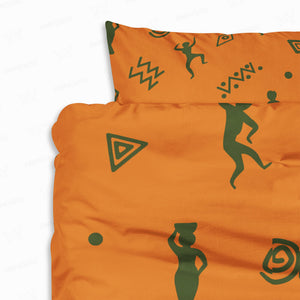 African Cultural Art Brushed Comforter Set Bedding