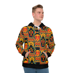 Afro Tribal Art Pattern Pullover Hoodie