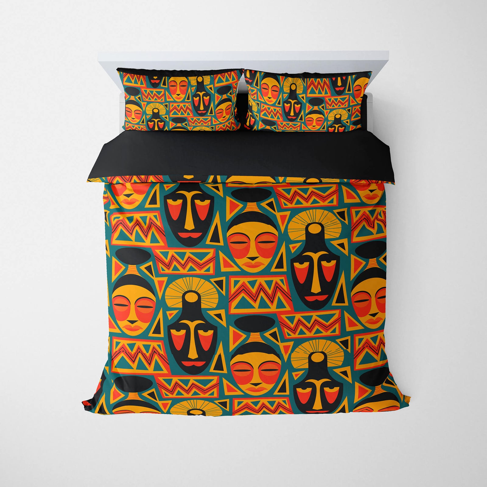 African Tribal Mud Art Pattern Comforter Set Bedding