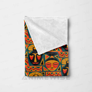 Afro Tribal Art Pattern Blanket